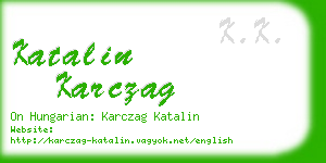 katalin karczag business card